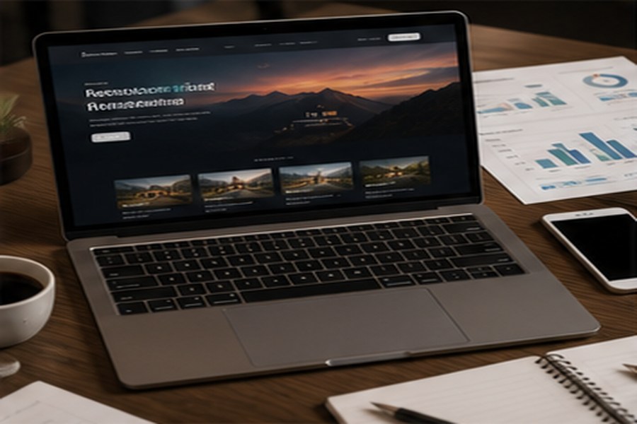 High-converting landing page with analytics notes.